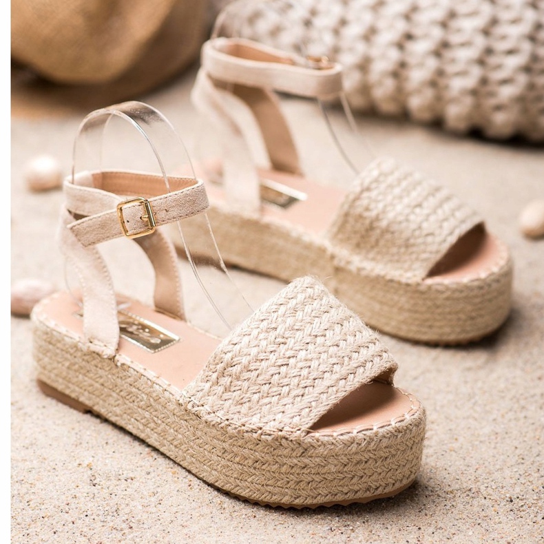 Weide Espadrilles Sandály Na Platformě hnědý 1