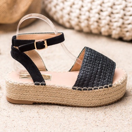 Weide Espadrilles Sandály Na Platformě černá 2