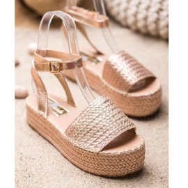 Weide Espadrilles Sandály Na Platformě zlatý 1
