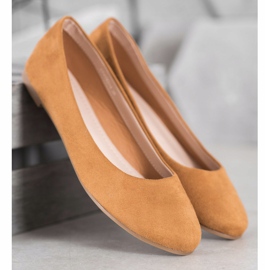 Best Shoes Semišové balerínky hnědý 1