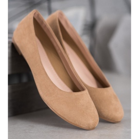 Best Shoes Semišové balerínky hnědý 2