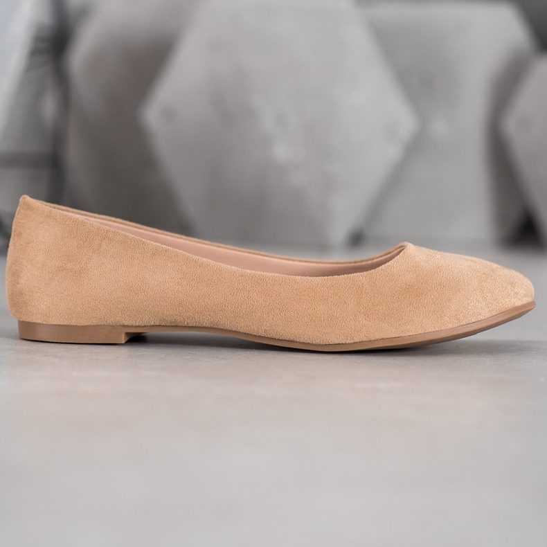 Best Shoes Semišové balerínky hnědý 1