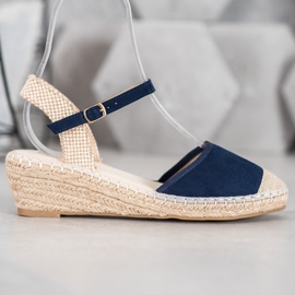 Best Shoes Tmavě modré sandály Espadrilles modrý 2
