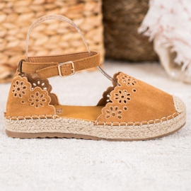 Seastar Espadrilky s Prolamovaným Vzorem hnědý 3
