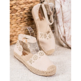 Seastar Espadrilky s Prolamovaným Vzorem hnědý 1 Seastar Espadrilky s Prolamovaným Vzorem hnědý 1