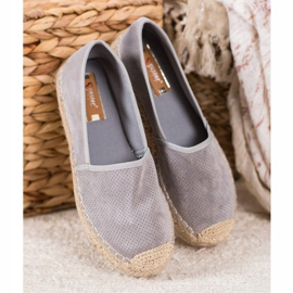 Seastar Prolamované espadrilky se semišem šedá 1