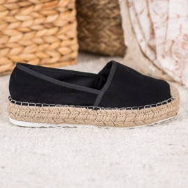 Seastar Prolamované espadrilky se semišem černý 2