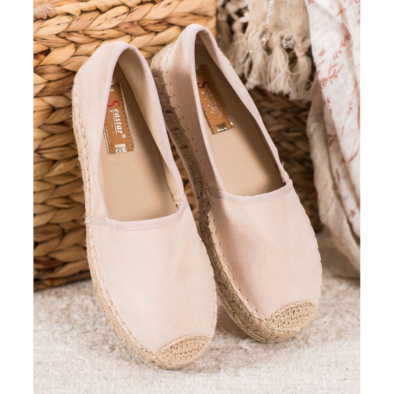Seastar Béžové semišové espadrilky béžový 1