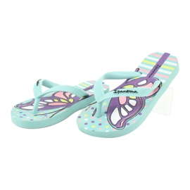 Žabky motýl Ipanema Temas KIDS 82773 fialový zelená 2