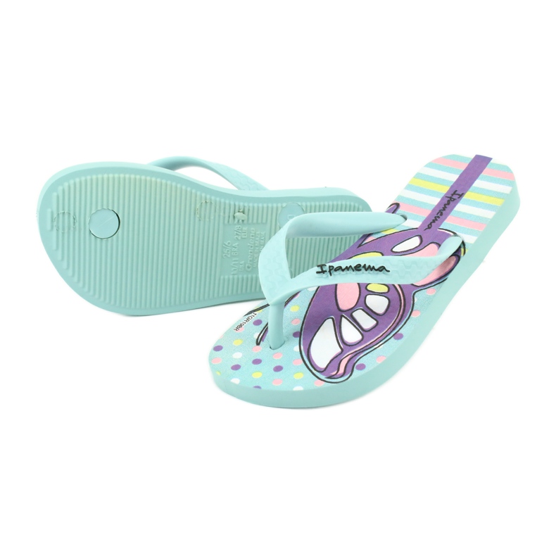 Žabky motýl Ipanema Temas KIDS 82773 fialový zelená 3