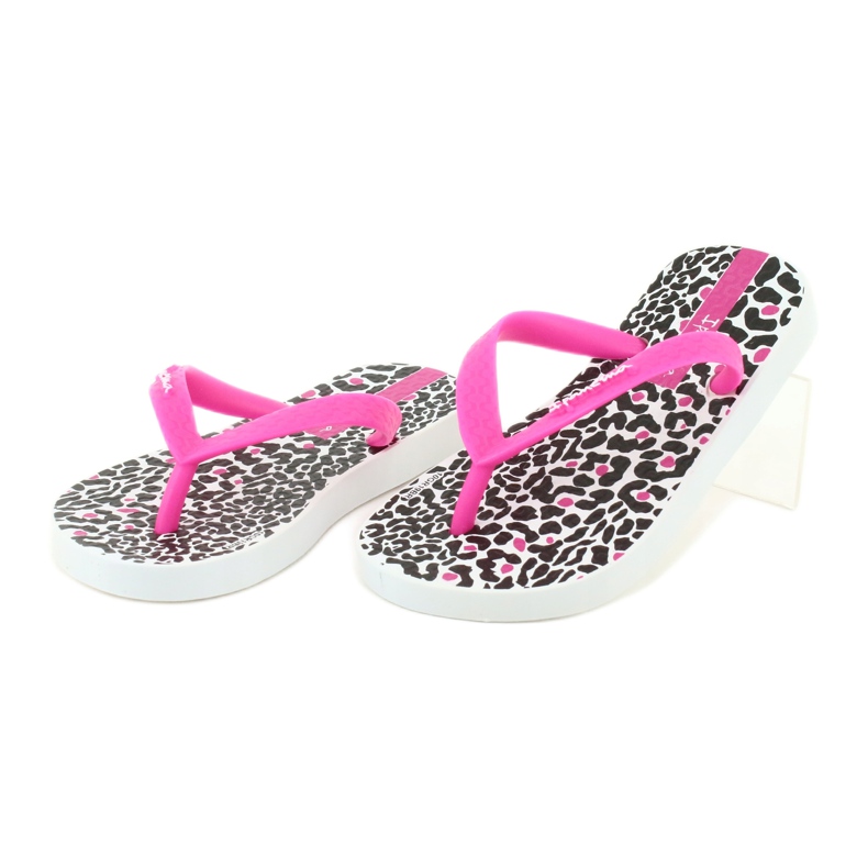 Žabky Ipanema 82777 s leopardím potiskem bílý černý růžový 2