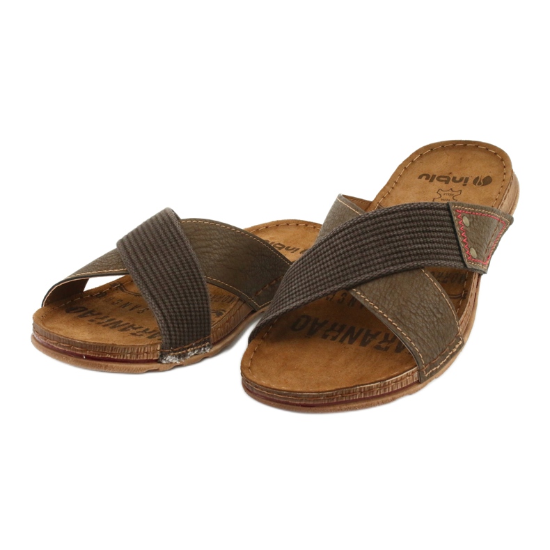 Pánské hnědé pantofle Inblu GG011 hnědý 2