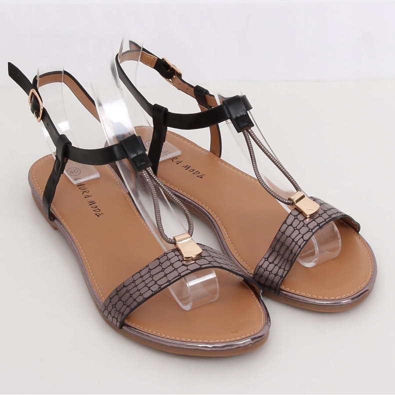 Černé dámské sandály WL014 Black černá 1 Černé dámské sandály WL014 Black černá 1