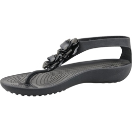 Crocs Serena Embellish Flip W 205600-060 černý růžový 1
