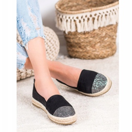 Seastar Espadrilky se třpytkami černá 4
