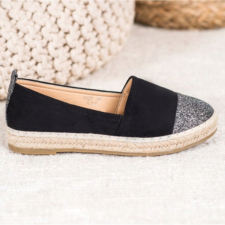 Seastar Espadrilky se třpytkami černá 1