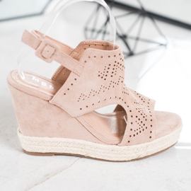 SHELOVET Prolamované klíny hnědý 2