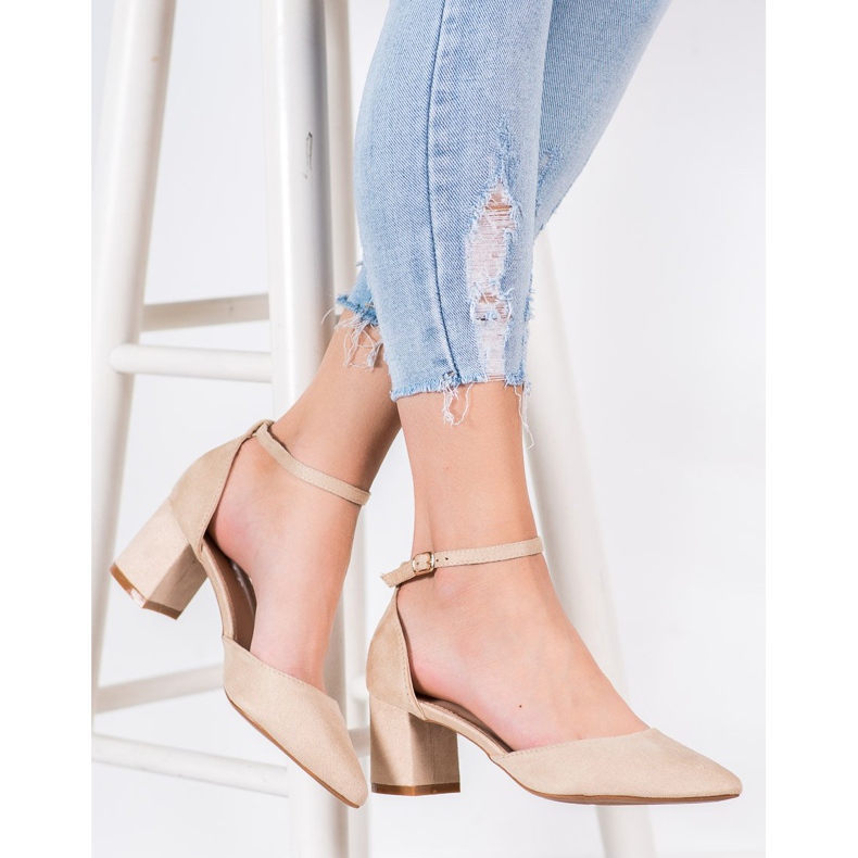 SHELOVET Klasické lodičky se sponou hnědý 1