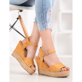 Clowse Žluté sandály na vysokém podpatku žlutá 1