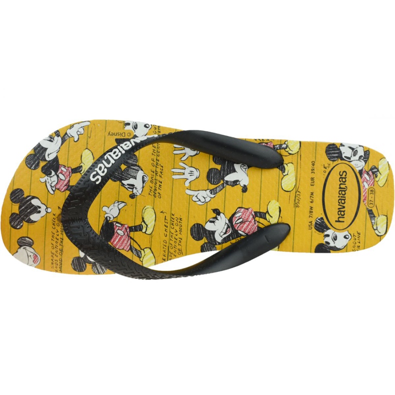 Stylové žabky Havaianas Disney 4123500-3624 černý žluť 2