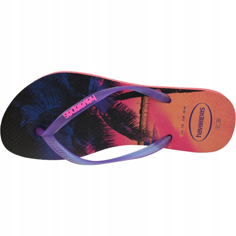 Žabky Havaianas Slim Paisage 4132614-6024 námořnická modrá růžový 2