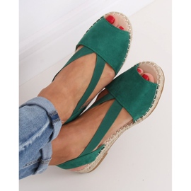 Zelené espadrilky pro ženy 0M815 Green zelená 2 Zelené espadrilky pro ženy 0M815 Green zelená 2