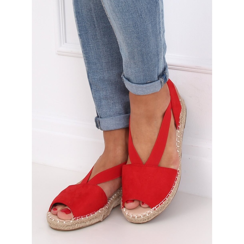 Červené dámské espadrilky 0M815 Red červený 2