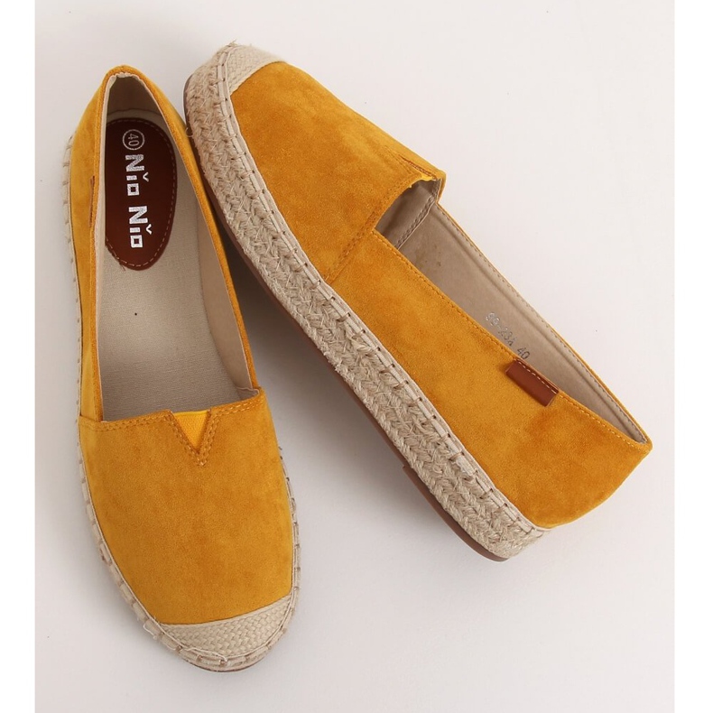 Klasické medové espadrilky 99-23A žluté žluť 1