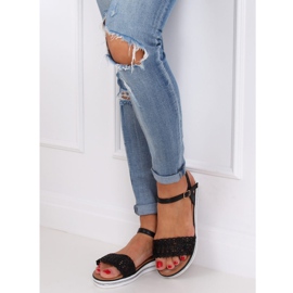 Černé sandály pro ženy 35-197 černé černá 1