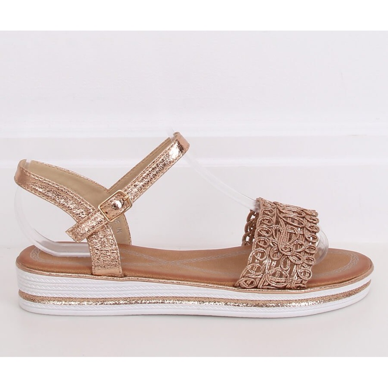 Dámské šampaňské sandály 35-197 Champagne růžový 1