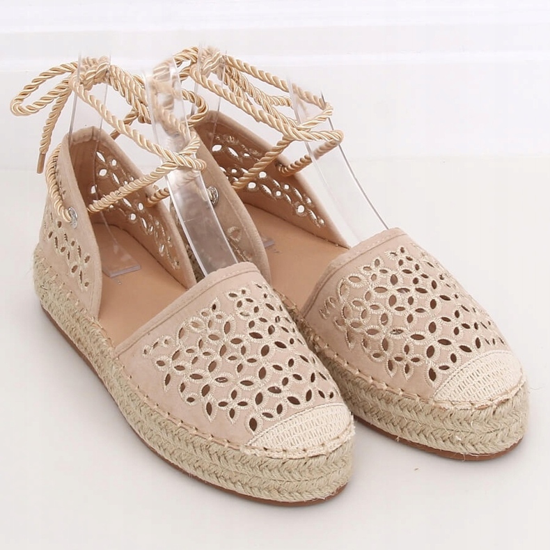 Espadrilky svázané kotníkem béžové G1573 béžové béžový 1 Espadrilky svázané kotníkem béžové G1573 béžové béžový 1