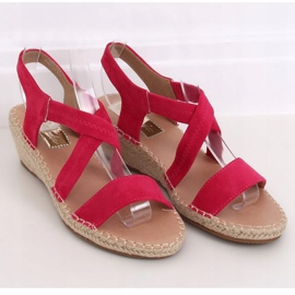 Sandály na klínu fuchsie espadrilles S-823 Fushia růžový 1