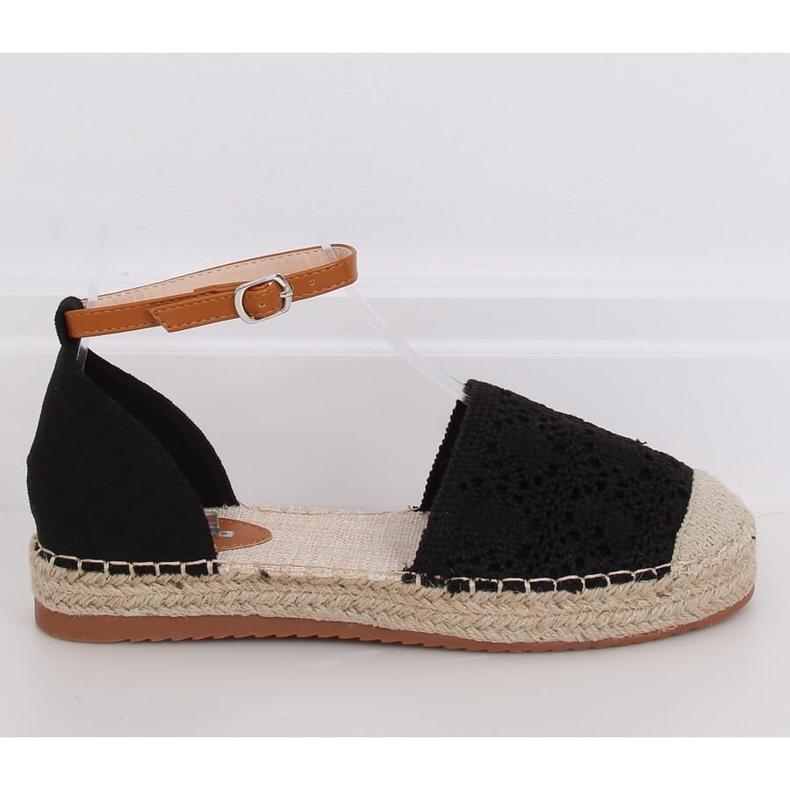 Espadrilles cut black 3035 Black černý 2
