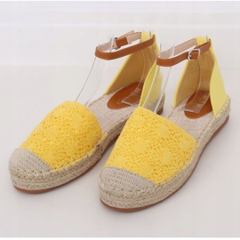 Espadrilles cut med 3035 Yellow žlutá 1 Espadrilles cut med 3035 Yellow žlutá 1