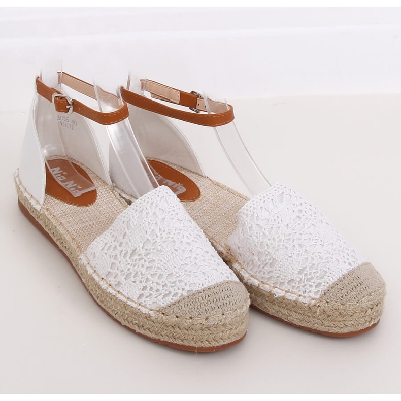 Espadrilles cut white 3035 White bílý 1