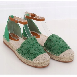 Espadrilles cut green 3035 Green zelená 1