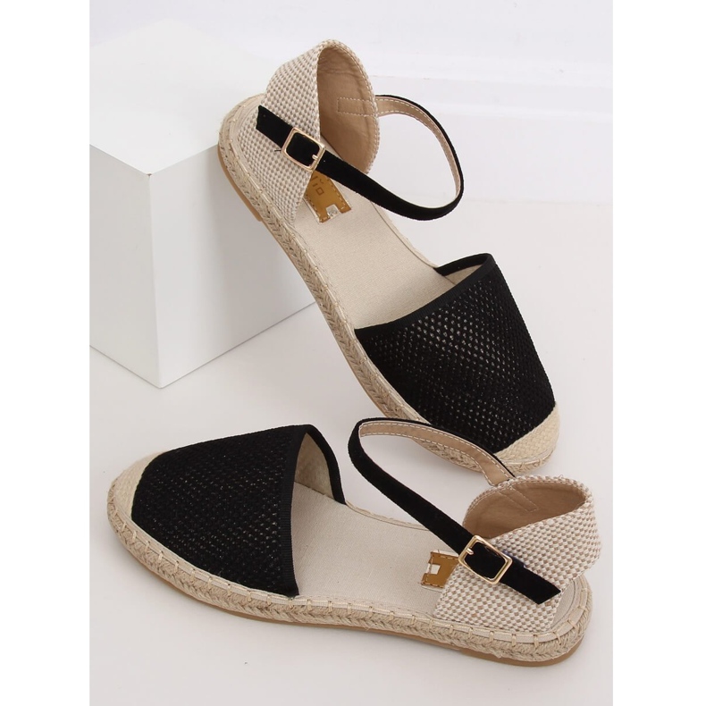Černé dámské espadrilky MB-64119 Black černý 1
