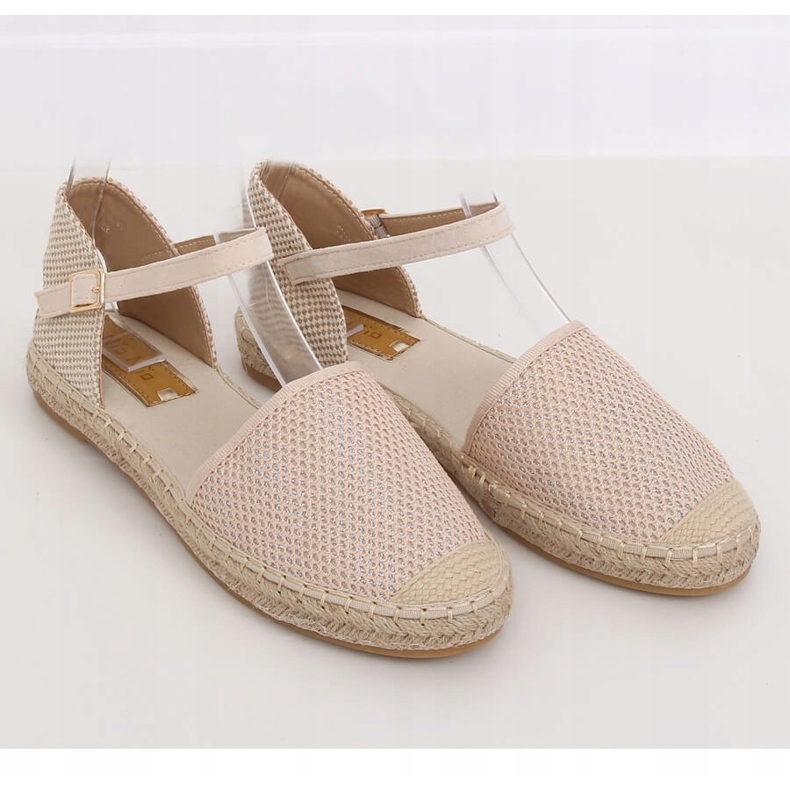 Béžové espadrilky pro ženy MB-64119 Béžová béžový 1