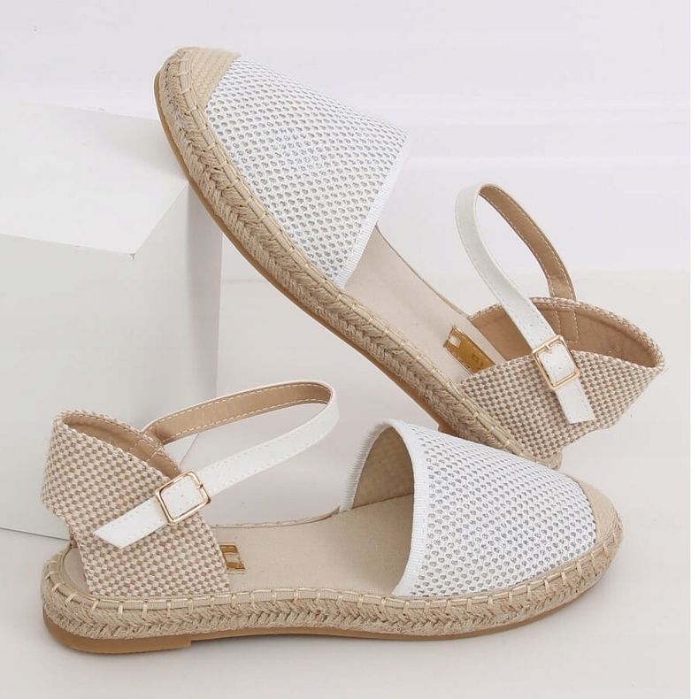 Bílé dámské espadrilky MB-64119 White bílý 1 Bílé dámské espadrilky MB-64119 White bílý 1