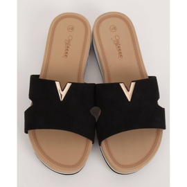 Černé dámské černé pantofle G-5035 Black černý 2