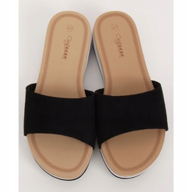 Černé dámské černé pantofle G-5036 Black černý 1