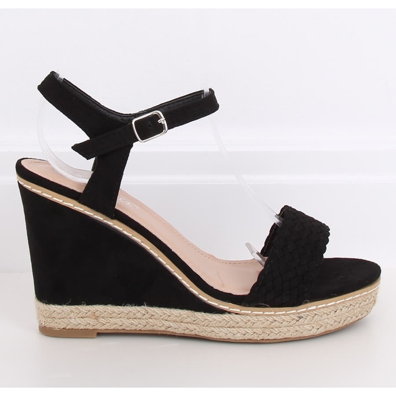Černé espadrilky na klíncích, černé 100-937SC-1 černé černý 2