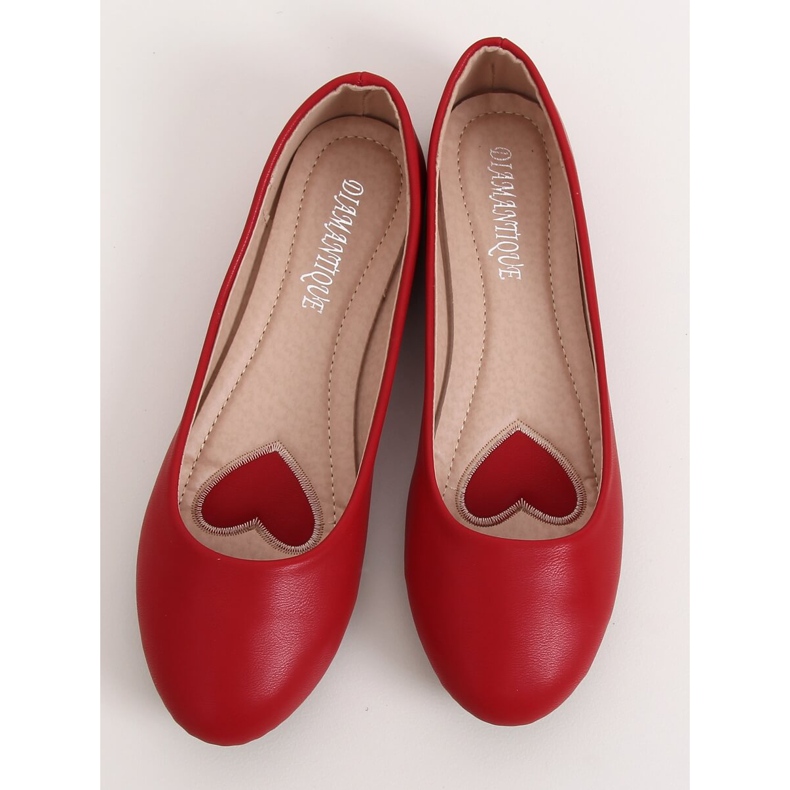 Červené dámské balerínky YSD817 Red červený 1