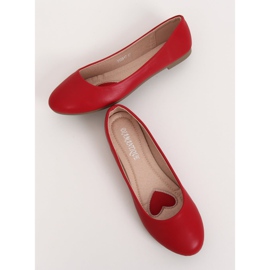 Červené dámské balerínky YSD817 Red červený 2