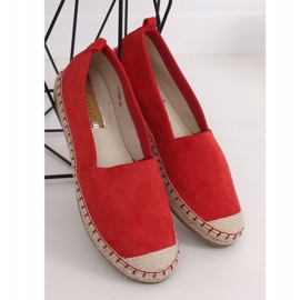 Červené dámské espadrilky L-1068 Red 1 Červené dámské espadrilky L-1068 Red 1