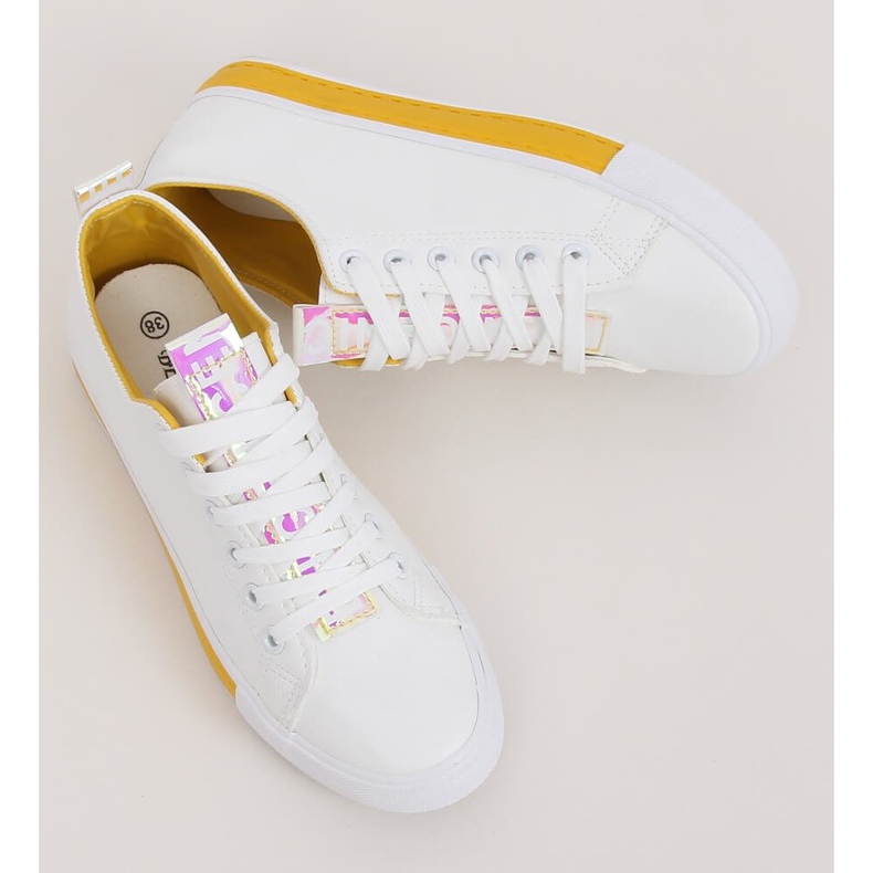 Bílé dámské tenisky CC-17 Yellow bílý žluť 1