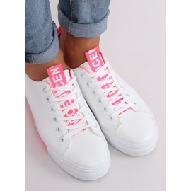 Bílé dámské tenisky CC-17 Fushia bílý růžový 1 Bílé dámské tenisky CC-17 Fushia bílý růžový 1