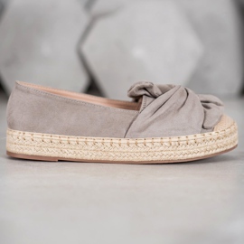 Seastar Semišové espadrilky na platformě béžový 4