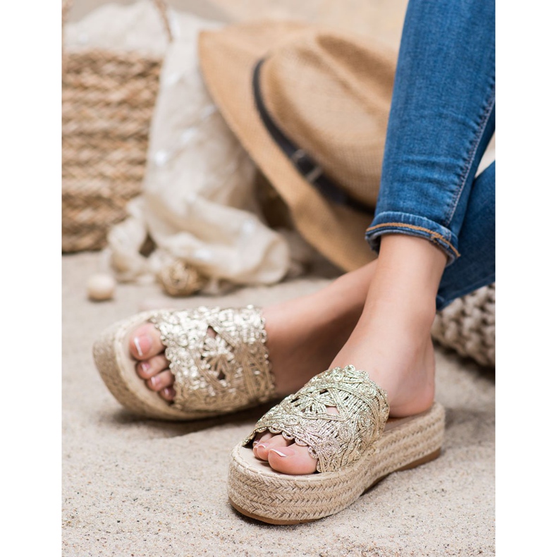 Seastar Pantofle Espadrilles Na Platformě zlatý 1