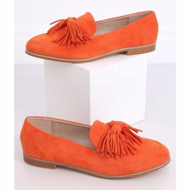 Oranžové dámské mokasíny s třásněmi T357P Orange pomerančový 1